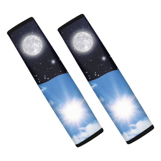 Sky And Space Yin Yang Print Car Seat Belt Covers