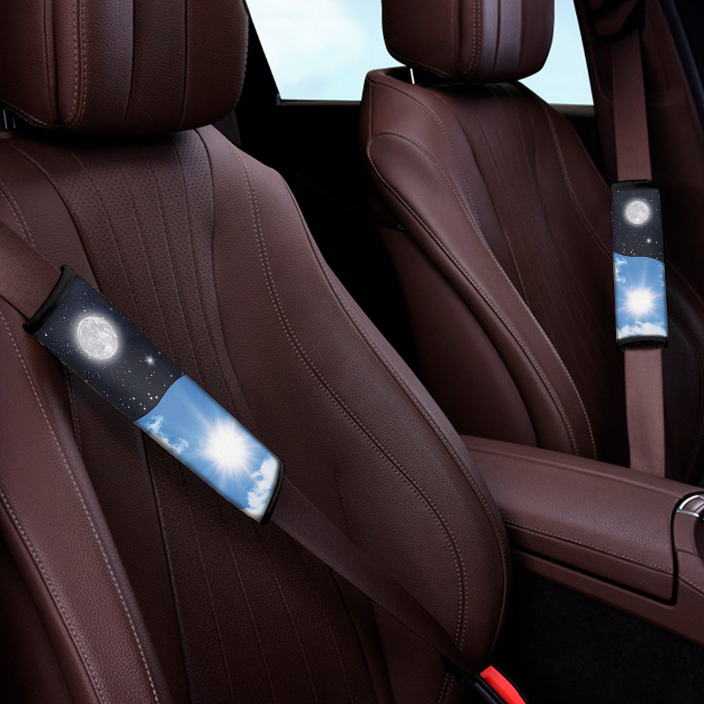 Sky And Space Yin Yang Print Car Seat Belt Covers