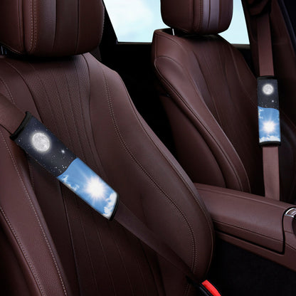 Sky And Space Yin Yang Print Car Seat Belt Covers