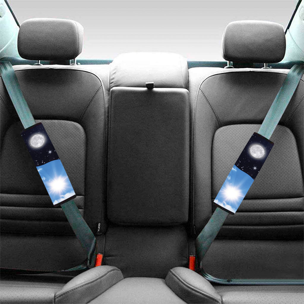 Sky And Space Yin Yang Print Car Seat Belt Covers