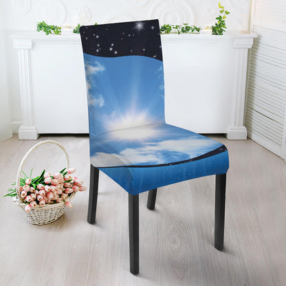 Sky And Space Yin Yang Print Dining Chair Slipcover