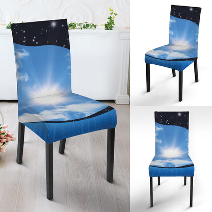 Sky And Space Yin Yang Print Dining Chair Slipcover