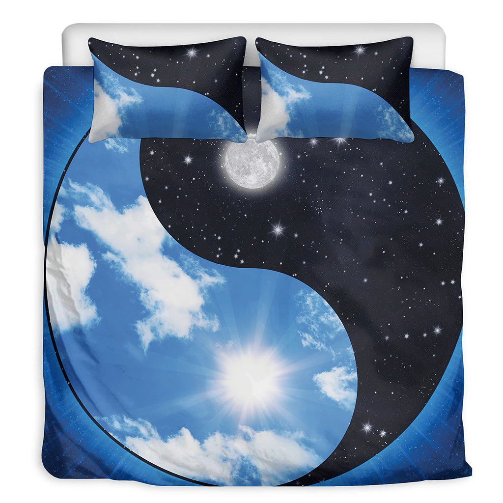 Sky And Space Yin Yang Print Duvet Cover Bedding Set