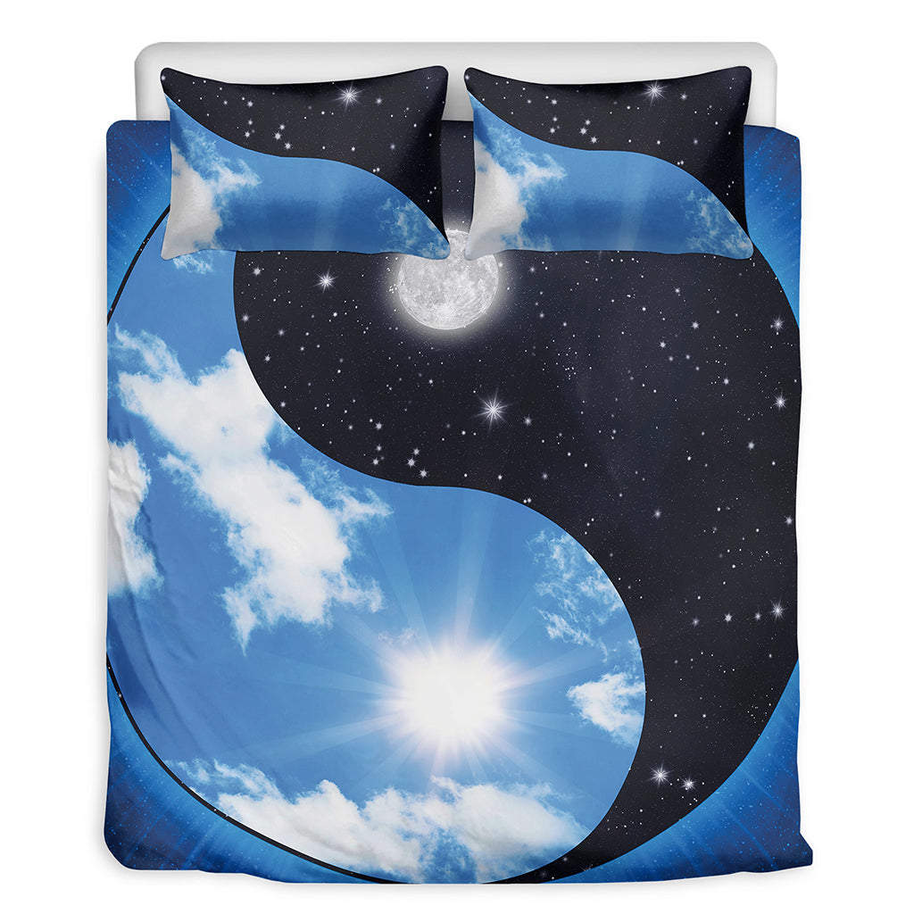 Sky And Space Yin Yang Print Duvet Cover Bedding Set