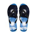 Sky And Space Yin Yang Print Flip Flops