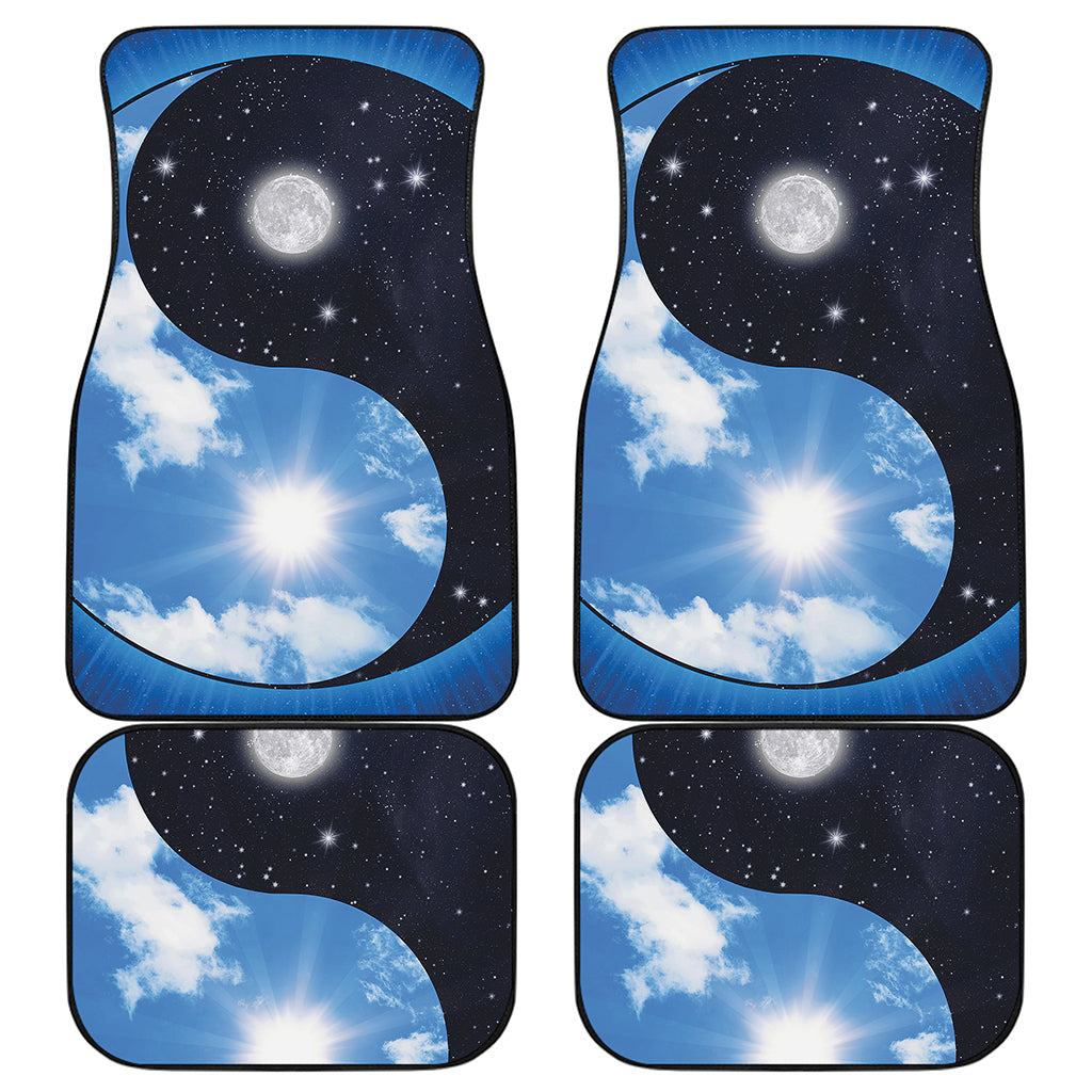 Sky And Space Yin Yang Print Front and Back Car Floor Mats