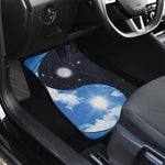 Sky And Space Yin Yang Print Front and Back Car Floor Mats