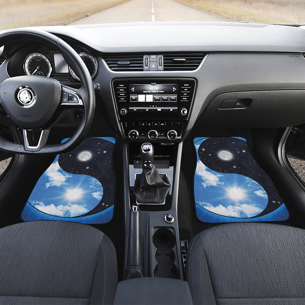 Sky And Space Yin Yang Print Front Car Floor Mats