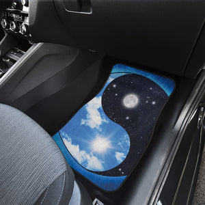 Sky And Space Yin Yang Print Front Car Floor Mats