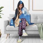 Sky And Space Yin Yang Print Hooded Blanket