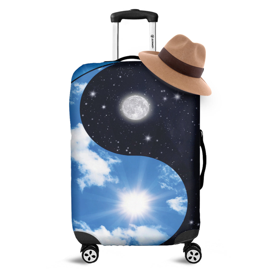 Sky And Space Yin Yang Print Luggage Cover