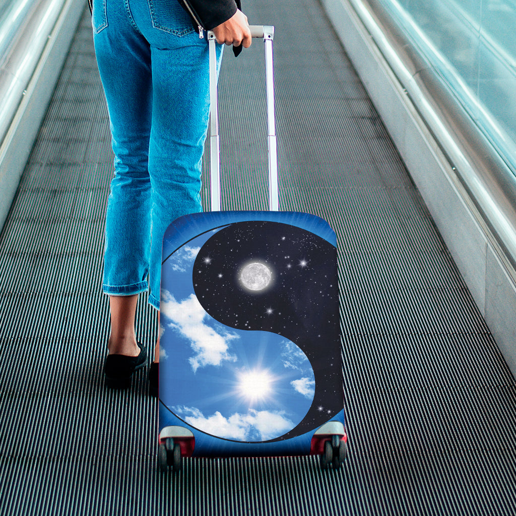 Sky And Space Yin Yang Print Luggage Cover