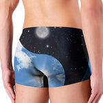 Sky And Space Yin Yang Print Men's Boxer Briefs
