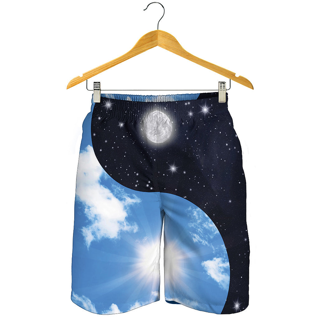 Sky And Space Yin Yang Print Men's Shorts