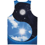 Sky And Space Yin Yang Print Men's Tank Top