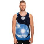 Sky And Space Yin Yang Print Men's Tank Top