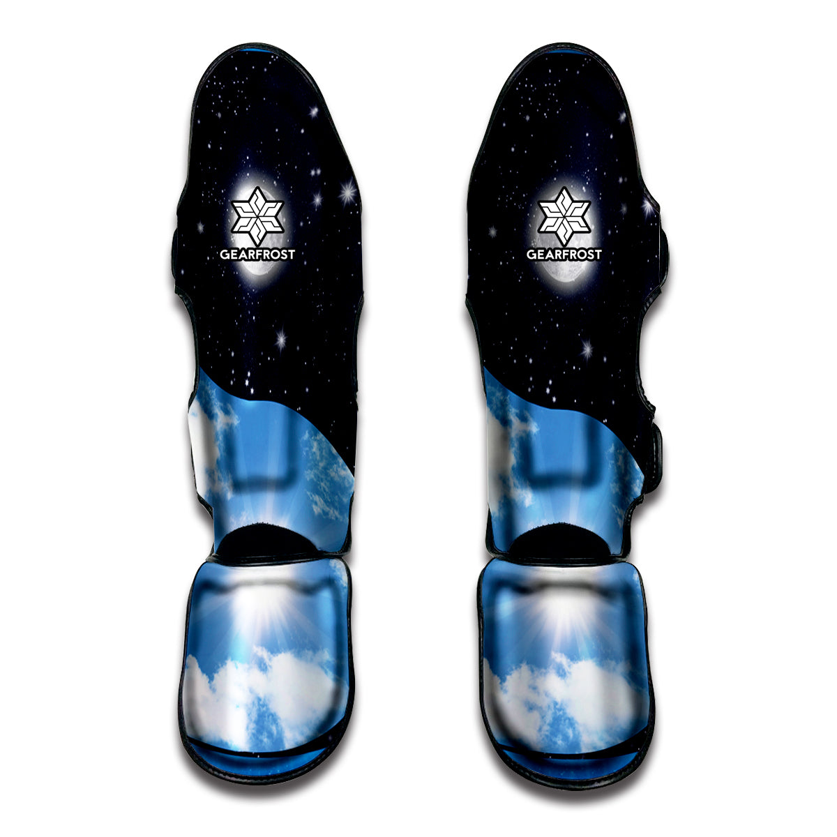 Sky And Space Yin Yang Print Muay Thai Shin Guard