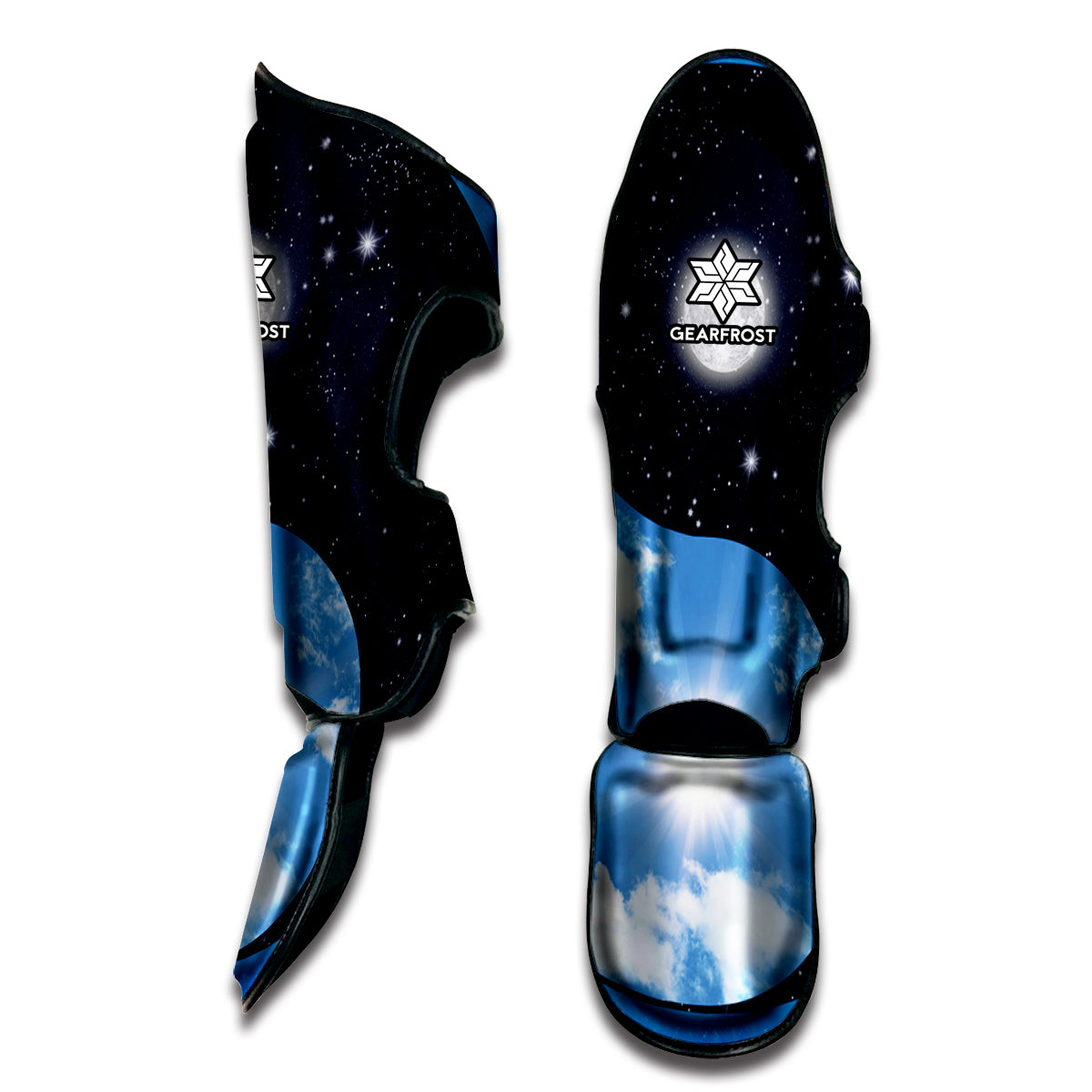 Sky And Space Yin Yang Print Muay Thai Shin Guard