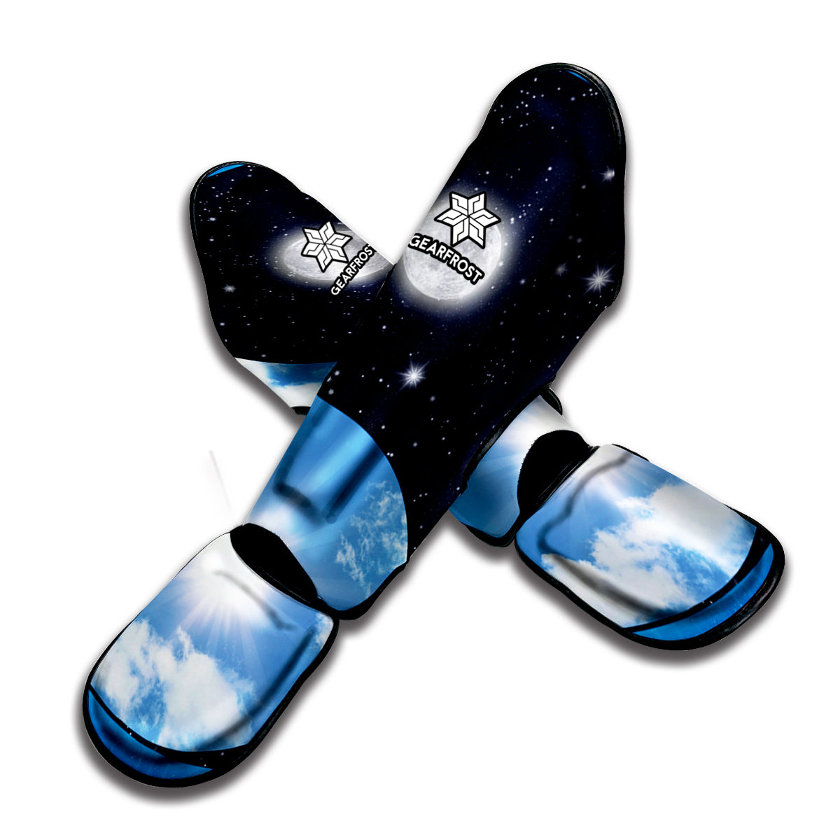 Sky And Space Yin Yang Print Muay Thai Shin Guard