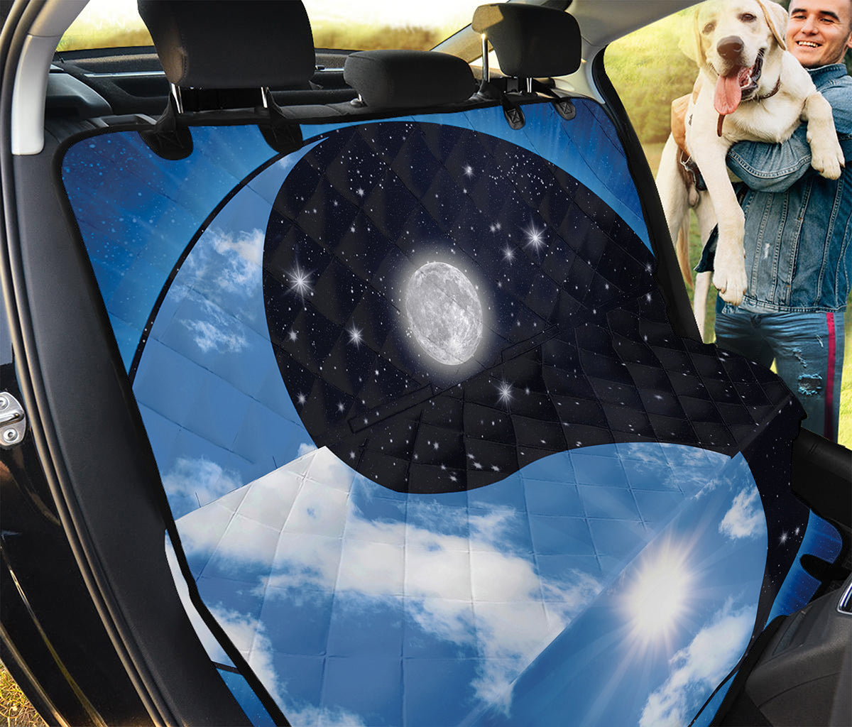 Sky And Space Yin Yang Print Pet Car Back Seat Cover