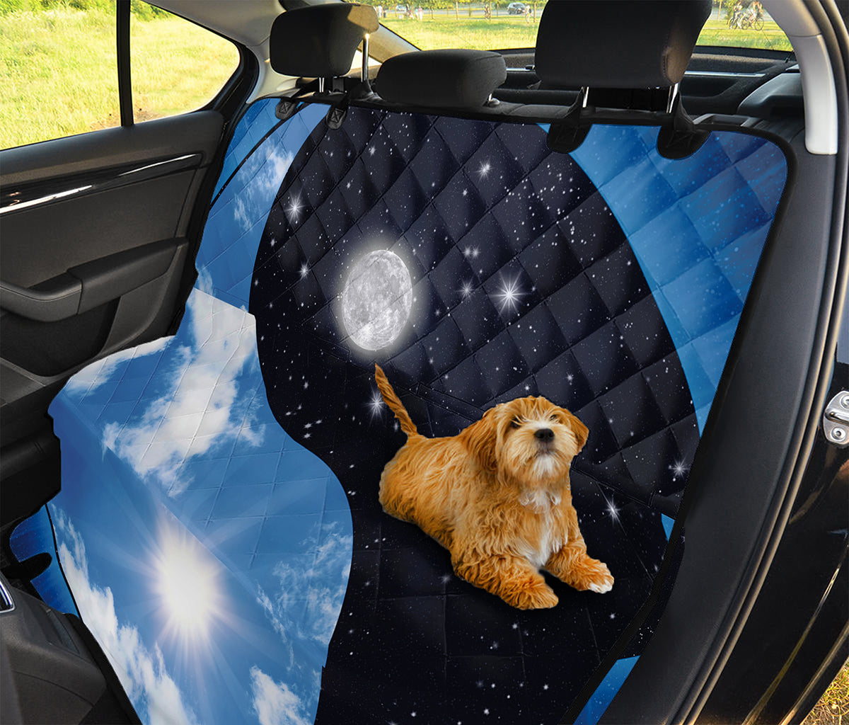 Sky And Space Yin Yang Print Pet Car Back Seat Cover