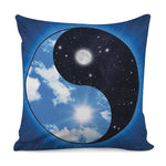 Sky And Space Yin Yang Print Pillow Cover