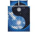 Sky And Space Yin Yang Print Quilt Bed Set