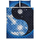 Sky And Space Yin Yang Print Quilt Bed Set