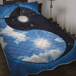Sky And Space Yin Yang Print Quilt Bed Set