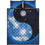 Sky And Space Yin Yang Print Quilt Bed Set