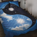 Sky And Space Yin Yang Print Quilt Bed Set