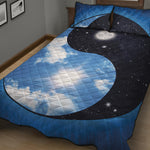 Sky And Space Yin Yang Print Quilt Bed Set