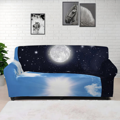 Sky And Space Yin Yang Print Sofa Cover