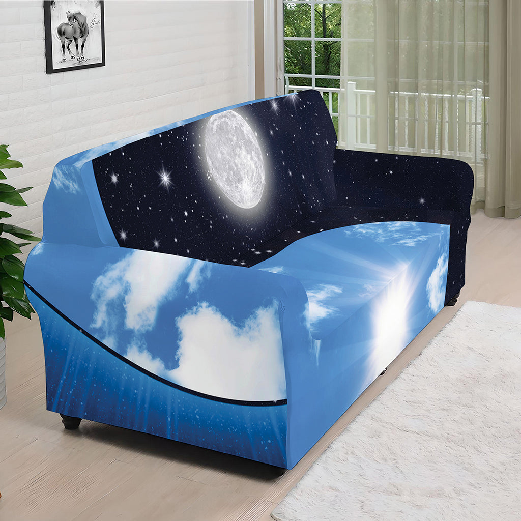 Sky And Space Yin Yang Print Sofa Cover