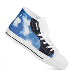 Sky And Space Yin Yang Print White High Top Shoes