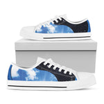 Sky And Space Yin Yang Print White Low Top Shoes