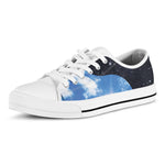 Sky And Space Yin Yang Print White Low Top Shoes