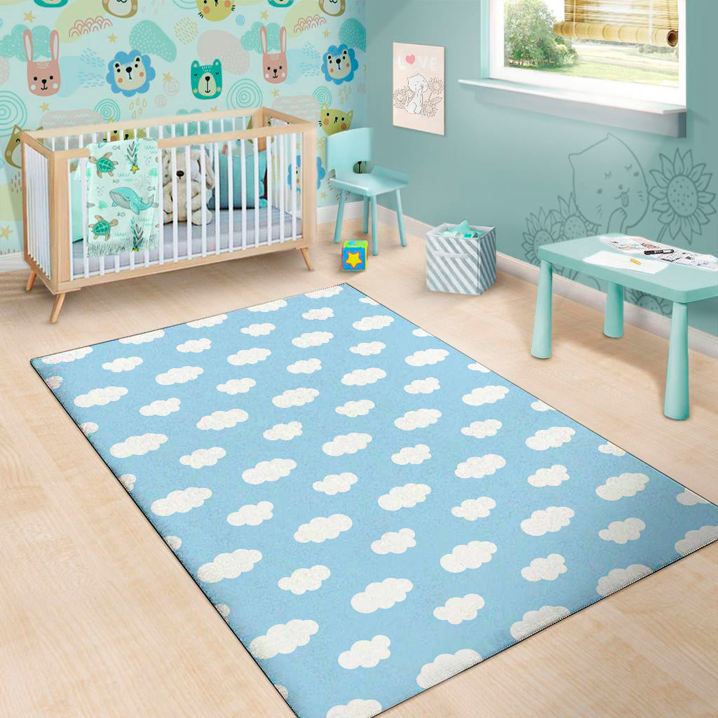 Sky Cloud Pattern Print Area Rug