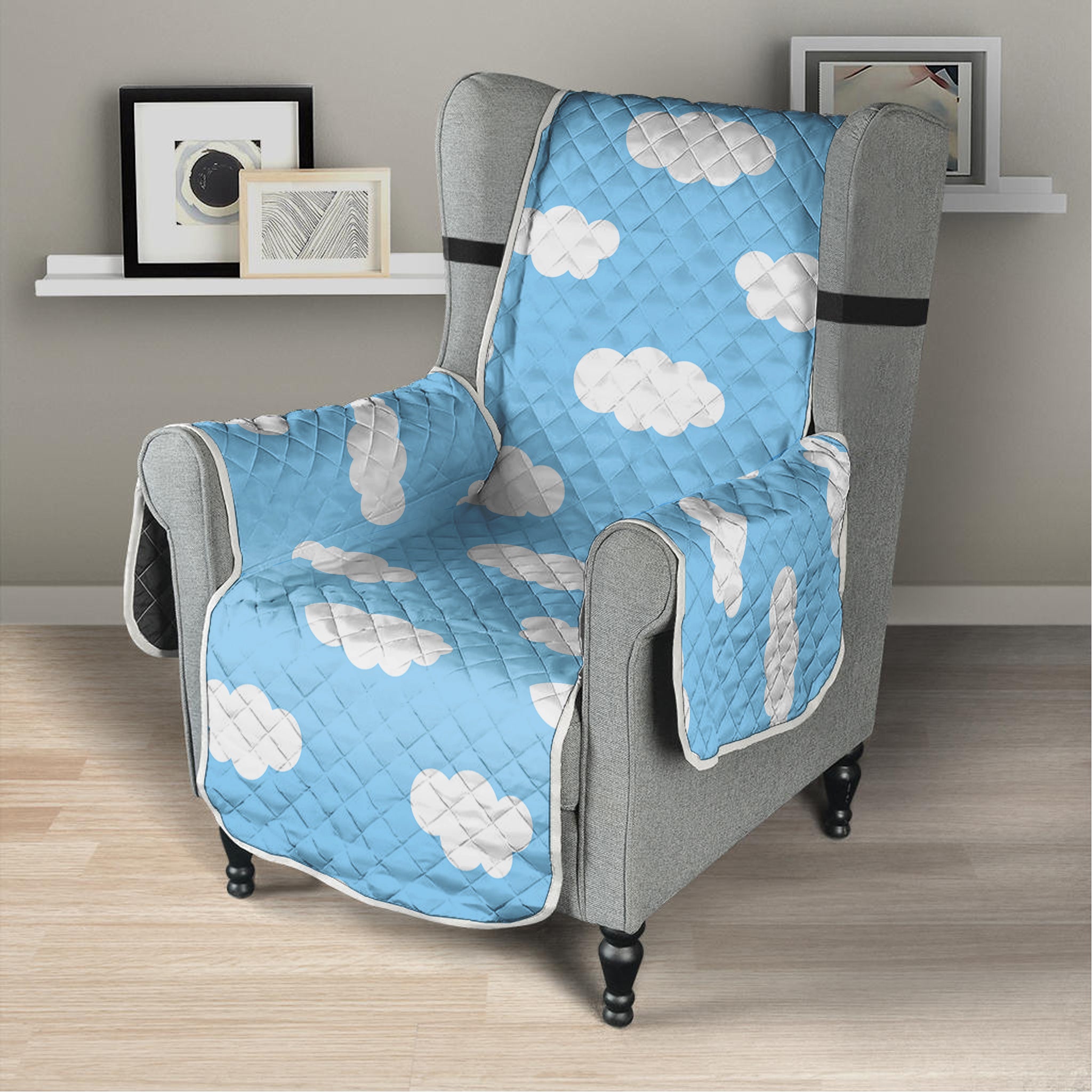 Sky Cloud Pattern Print Armchair Protector