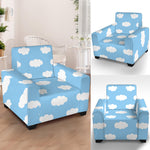 Sky Cloud Pattern Print Armchair Slipcover