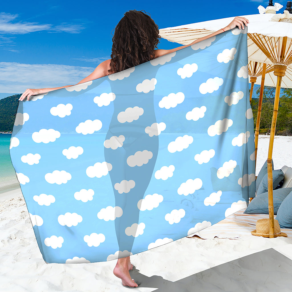 Sky Cloud Pattern Print Beach Sarong Wrap