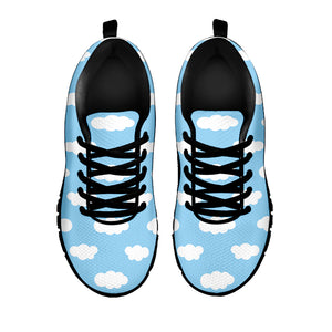 Sky Cloud Pattern Print Black Sneakers