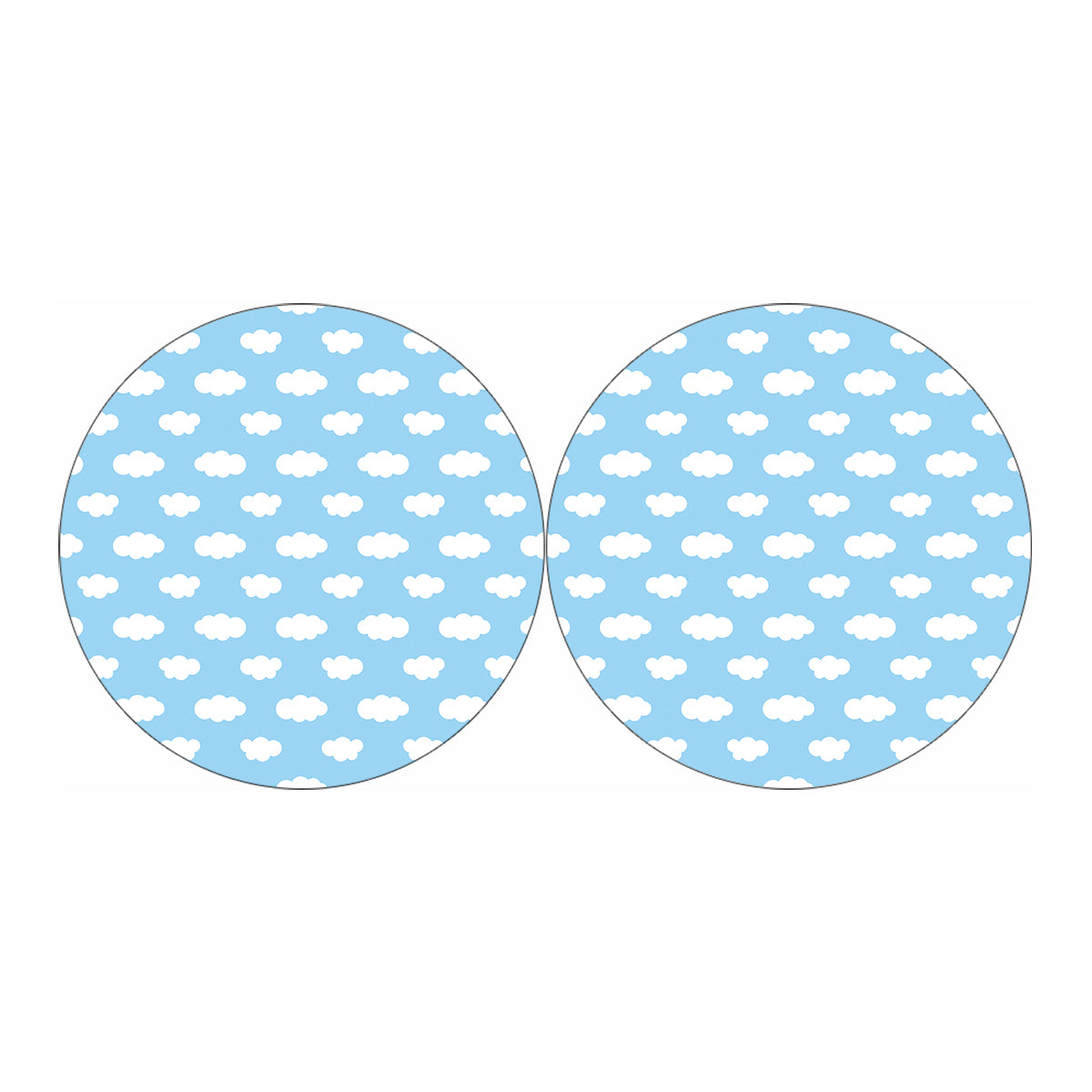 Sky Cloud Pattern Print Car Coasters