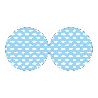 Sky Cloud Pattern Print Car Coasters