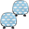 Sky Cloud Pattern Print Car Headrest Covers