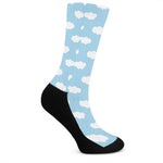 Sky Cloud Pattern Print Crew Socks