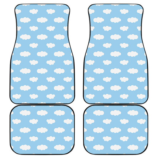 Sky Cloud Pattern Print Front and Back Car Floor Mats