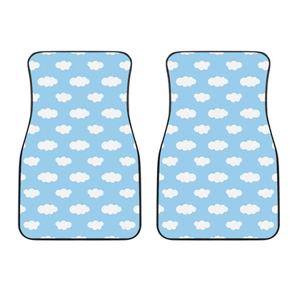 Sky Cloud Pattern Print Front Car Floor Mats