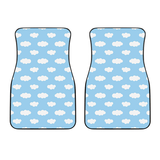 Sky Cloud Pattern Print Front Car Floor Mats