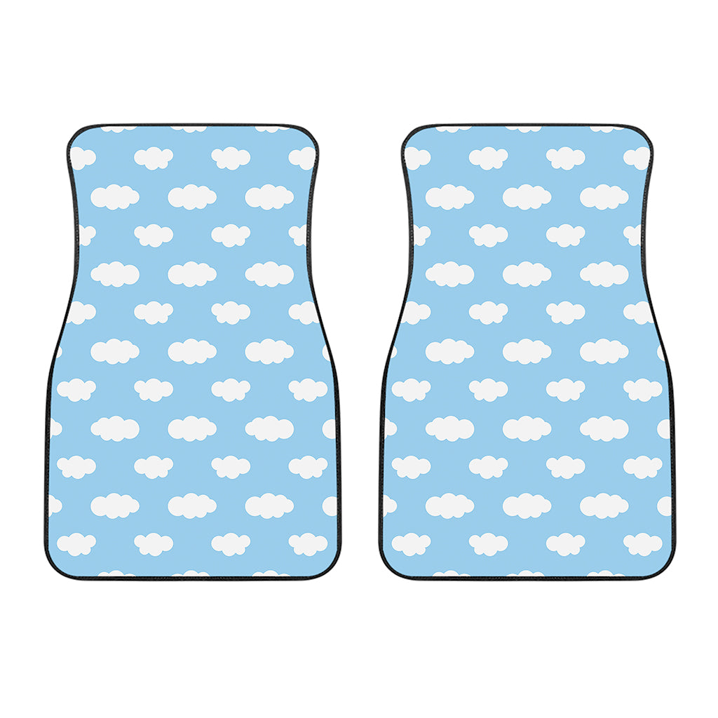 Sky Cloud Pattern Print Front Car Floor Mats